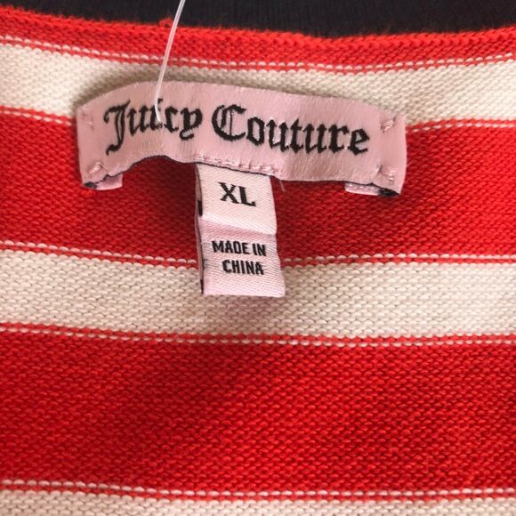 Juicy Couture Girls Dress Size XL Seychelles Orange Striped Sweater Tank NEW - Picture 6 of 8